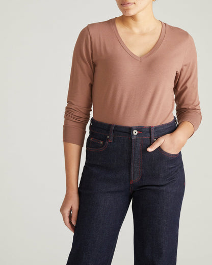 Universal Standard Long Sleeve V Rex - Allspice