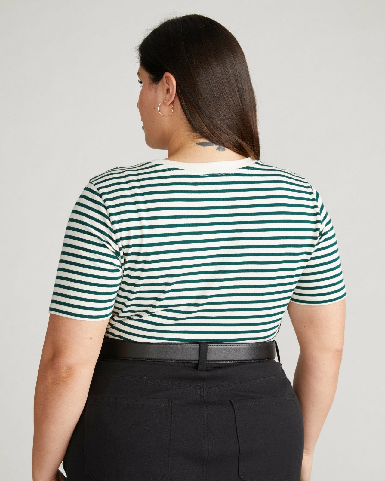Universal Standard Tee Rex - Bone/Botanic Stripe
