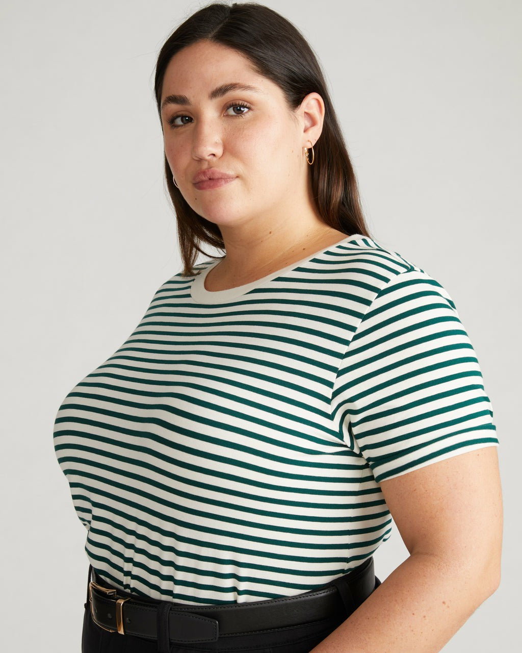 Universal Standard Tee Rex - Bone/Botanic Stripe