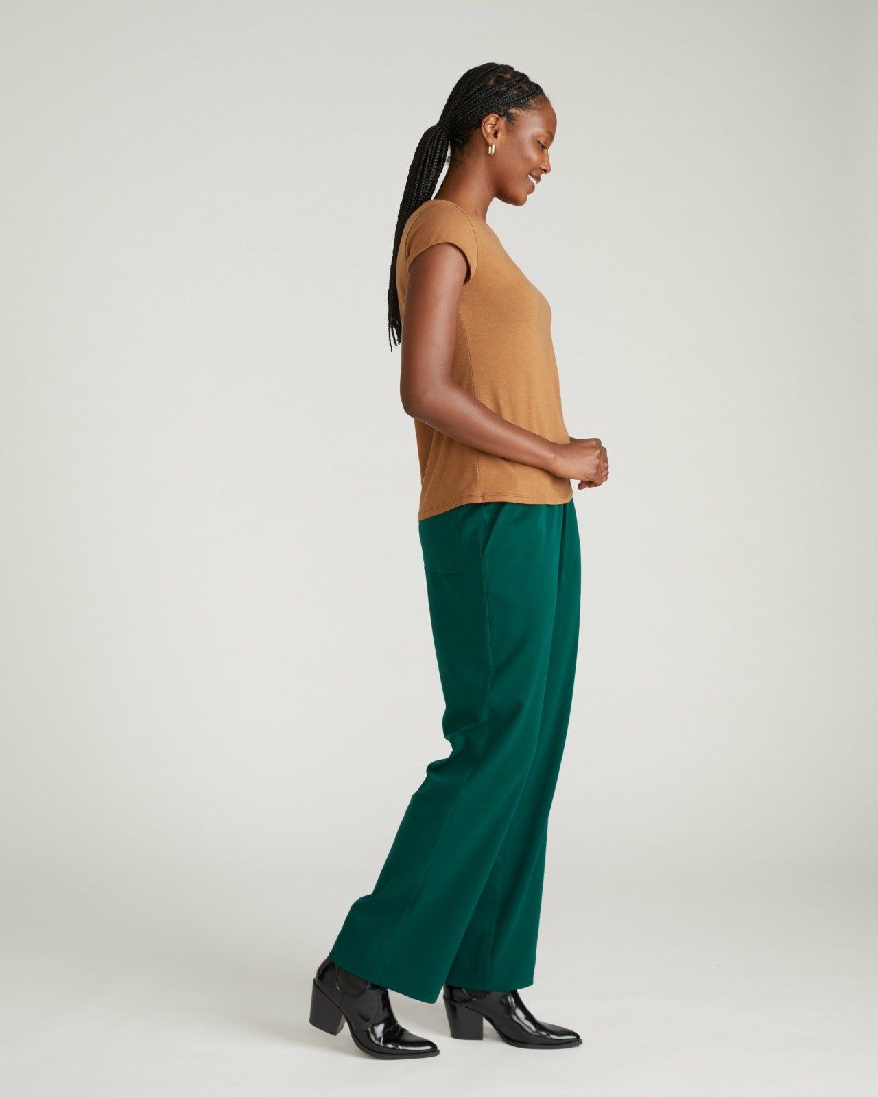 Universal Standard Ashley Cap Sleeve Tee - Classic Camel