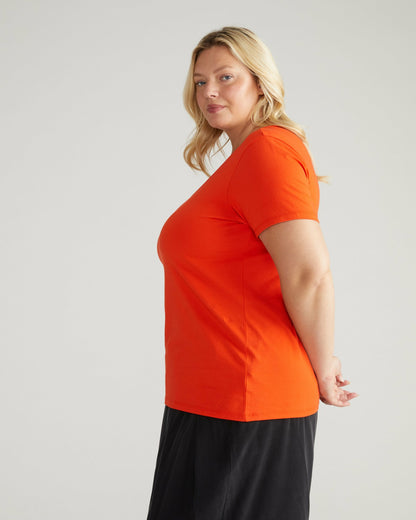 Universal Standard Scoop Neck Tee - Poppy