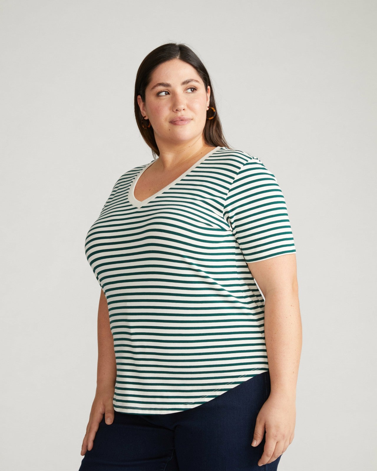 Universal Standard V Rex - Bone/Botanic Stripe