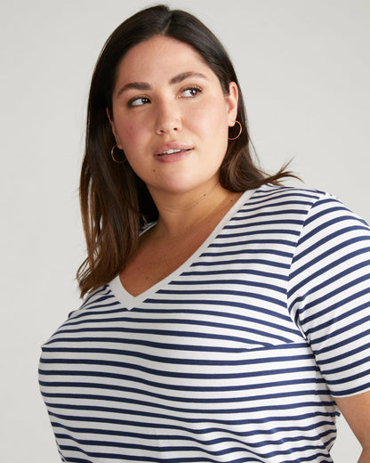 Universal Standard V Rex - White/Cenote Stripe