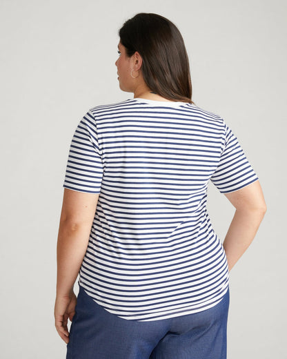 Universal Standard V Rex - White/Cenote Stripe