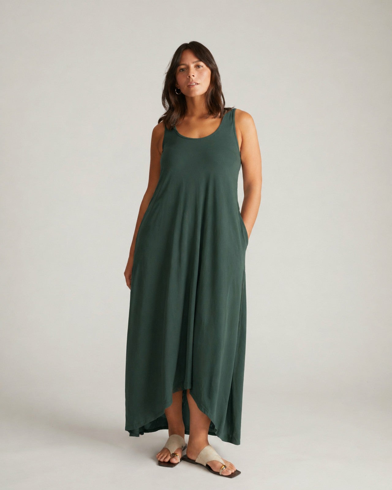 Universal Standard Athena Divine Jersey Dress - Forest Green