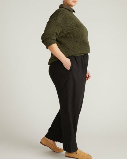 Universal Standard Positano Pointelle Mock Neck Sweater - Camo