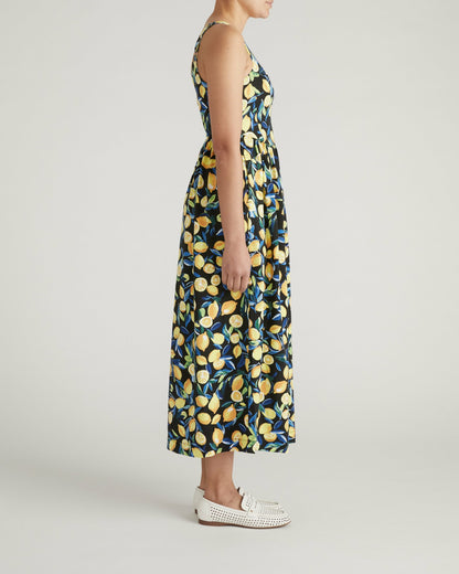 Universal Standard Cayo Cami Dress - Black Limoncello Print